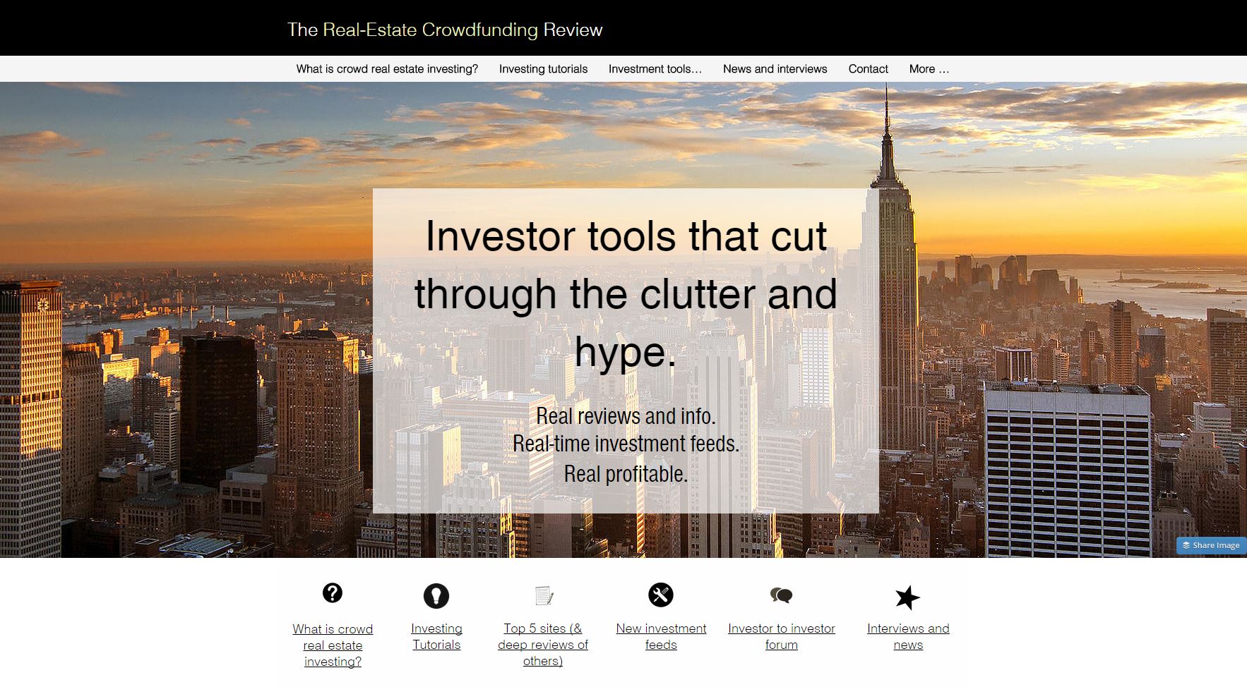 Real estate crowdfunding review screenshot
